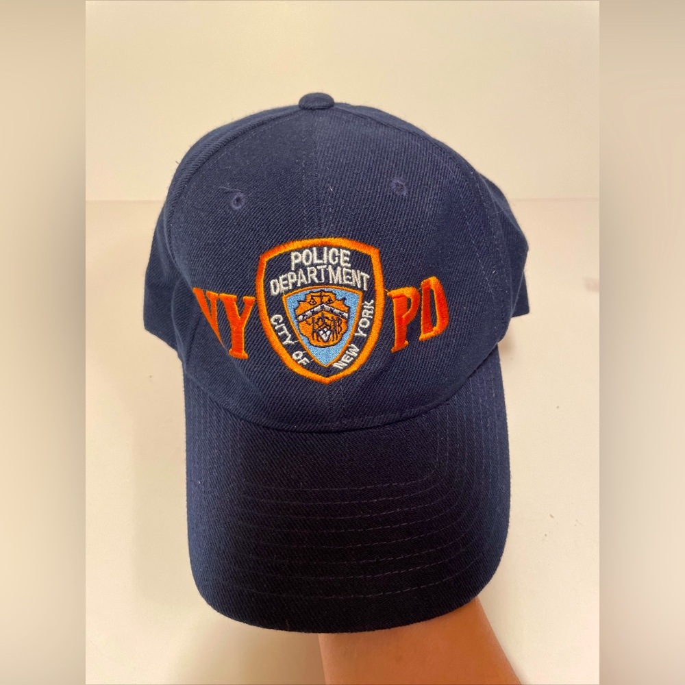 NYPD New York Police Department Vintage Adjustable Hat NYPD Insignia Wool 90s